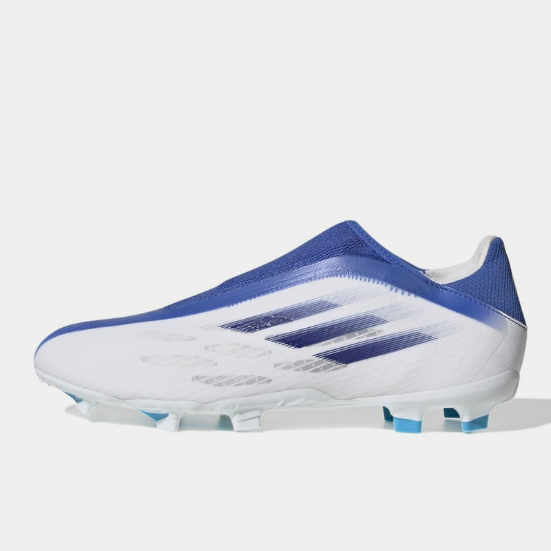 blue and white adidas boots